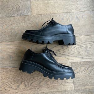 Zara chunky black loafers